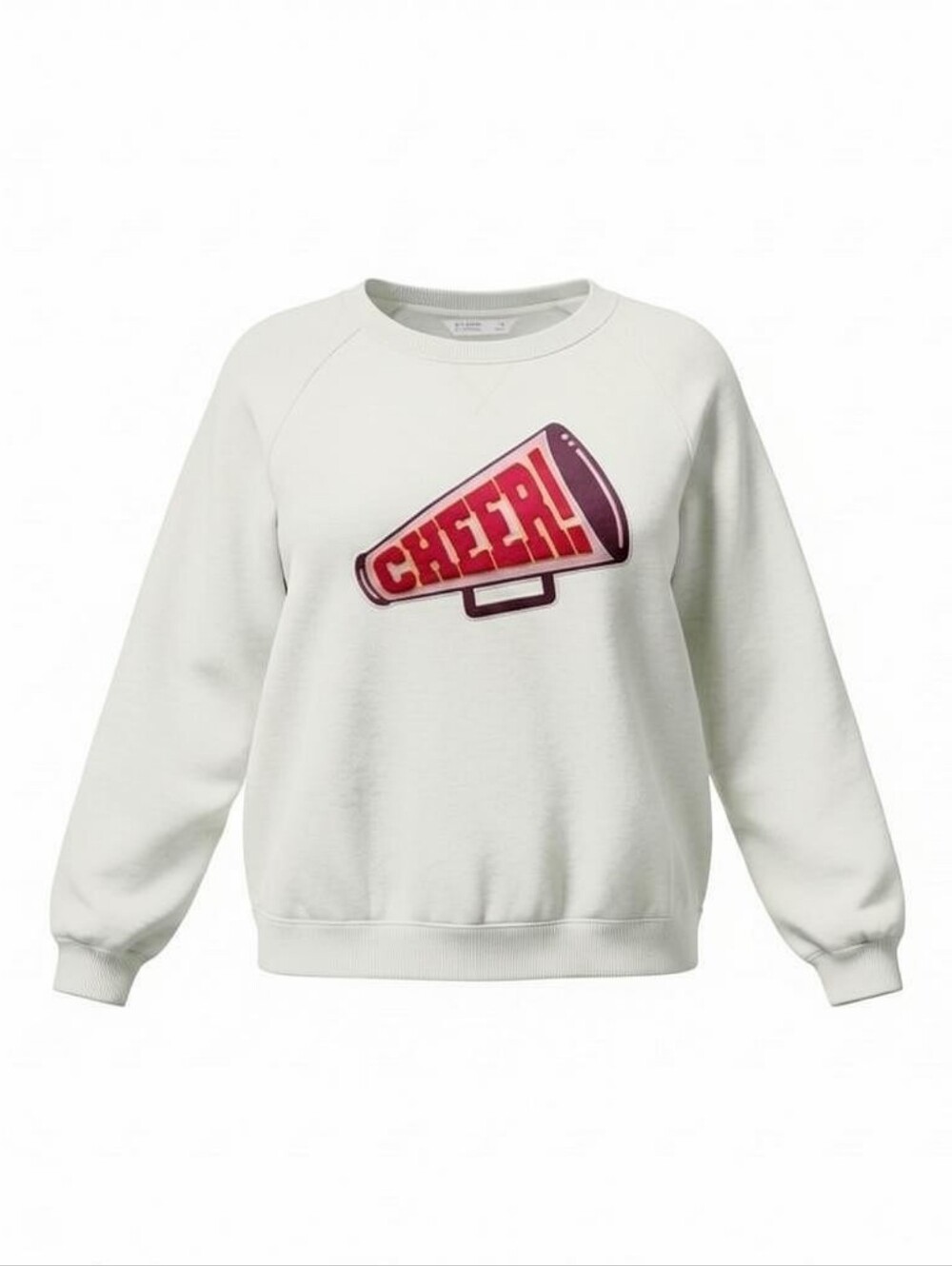 LAUREN CONRAD LC SWEATSHIRT FRENCH TERRY LONG SLEEVE CHEER MEGAPHONE NEW!